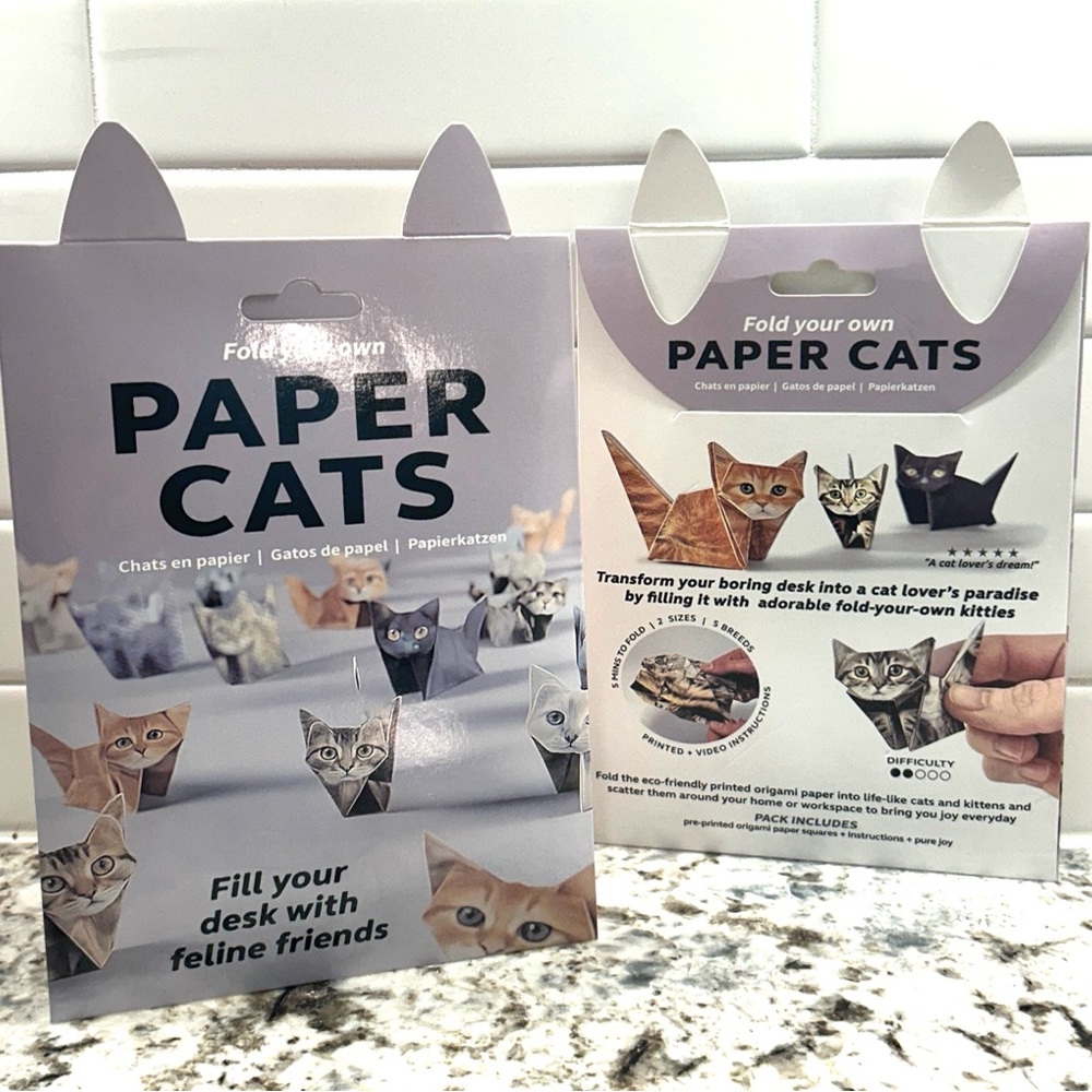 Fold Your Own Paper Cats Origami Kit! 50 Sheets - Multiple Breeds and Sizes! NWT - Picture 2 of 8